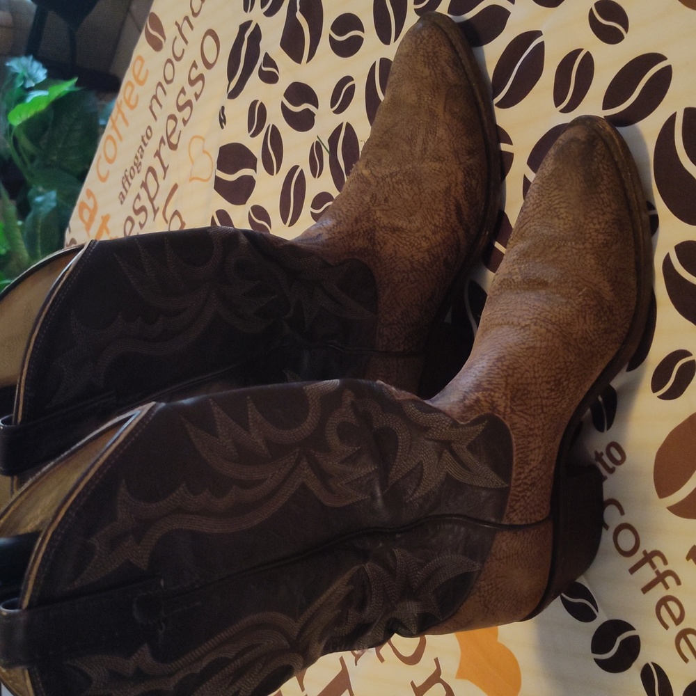 Dan Post Reverse Hide Leather Boots (Mens Size 8)